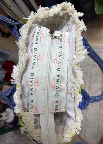 Sarı limon Baskılı almafi püsküllü Bohem Kadın Çanta - Görsel 6