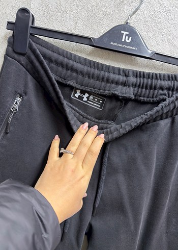 Erkek under armour Siyah Fermuarlı Rahat Eşofman Altı - Görsel 3