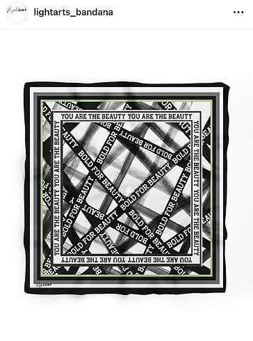 Light&art özel geometrik tasarımlı bandana&fular