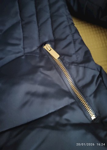 DEFACTO LACİVERT Fermuarlı Kadın Kışlık Mont - Görsel 4