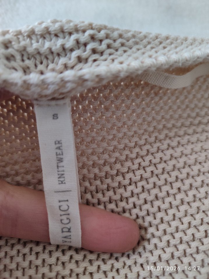 YARGICI Nakışlı Bohem Kadın Hırka Bej - Görsel 3