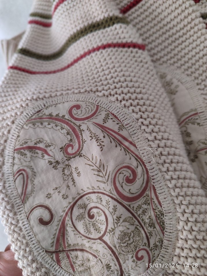 YARGICI Nakışlı Bohem Kadın Hırka Bej - Görsel 4