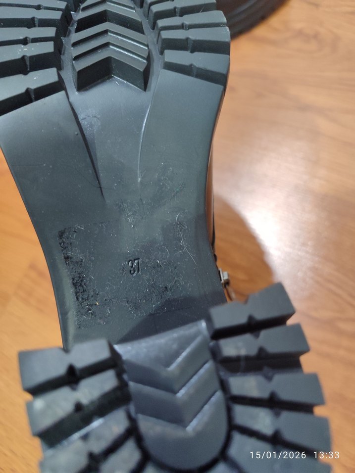 DERİMOD SIFIR hiç kullanılmamış Siyah Goth Topuklu Kadın Bot - Görsel 4