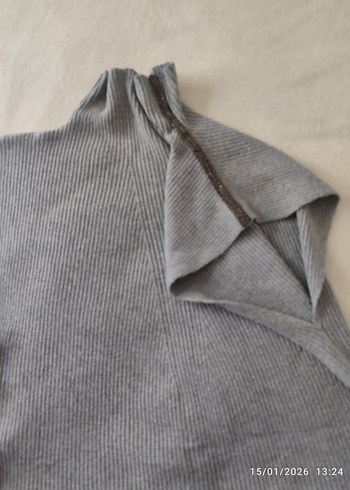 NETWORK Gri Kadın Uzun Kollu Boğazlı Triko Süveter - Görsel 2