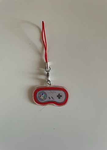 Retro Kırmızı Oyun Konsolu Anahtarlık Nintendo