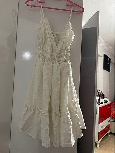 l Beden beyaz Renk Beyaz elbise