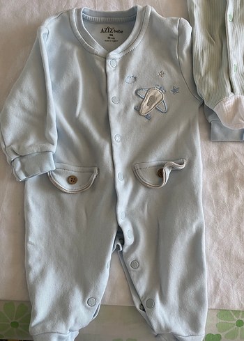 Pamuk Bebek Erkek Takımı Uzun Kollu Beyaz & Pastel - Görsel 4