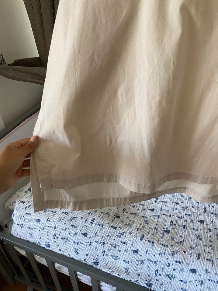 Bej Keten Kadın Uzun Kollu Gömlek - Görsel 3