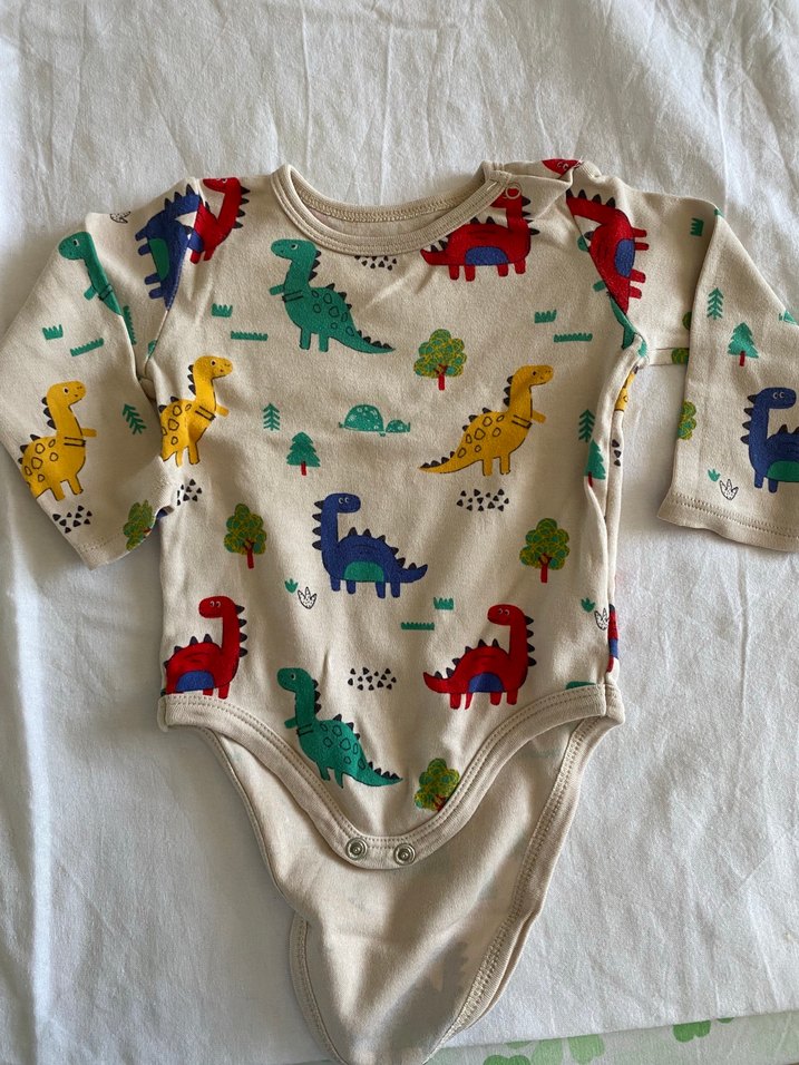 Renkli Nakışlı Uzun Kollu Bebek Body - Görsel 3