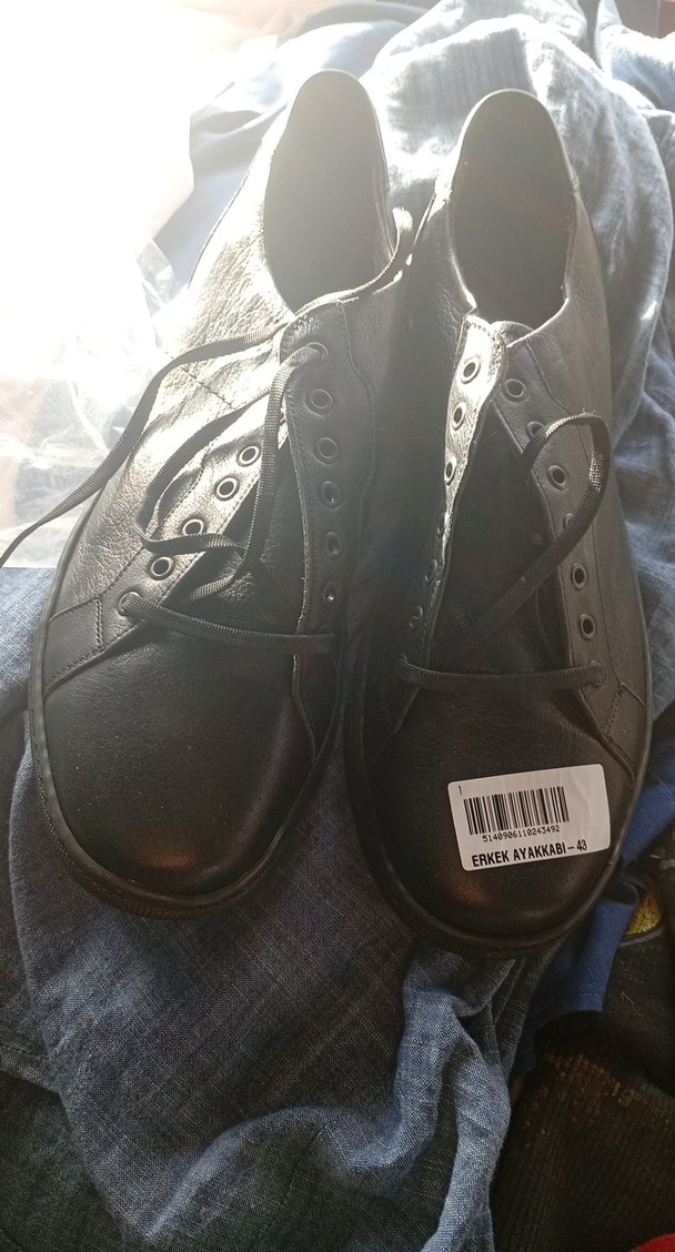 Siyah Goth Erkek Ayakkabı Bağcığı - Görsel 2