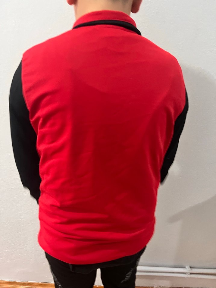 Nike Kırmızı Siyah Erkek Çocuk Fermuarlı Ceket - Görsel 2