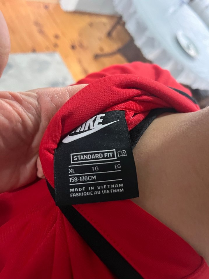 Nike Kırmızı Siyah Erkek Çocuk Fermuarlı Ceket - Görsel 4