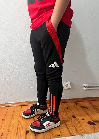 Erkek Kırmızı Siyah Rahat Eşofman Altı - Görsel 2