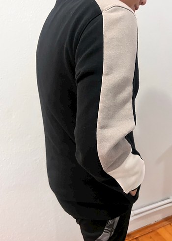 Champion Siyah Gri Fermuarlı Kadın Sweatshirt - Görsel 3