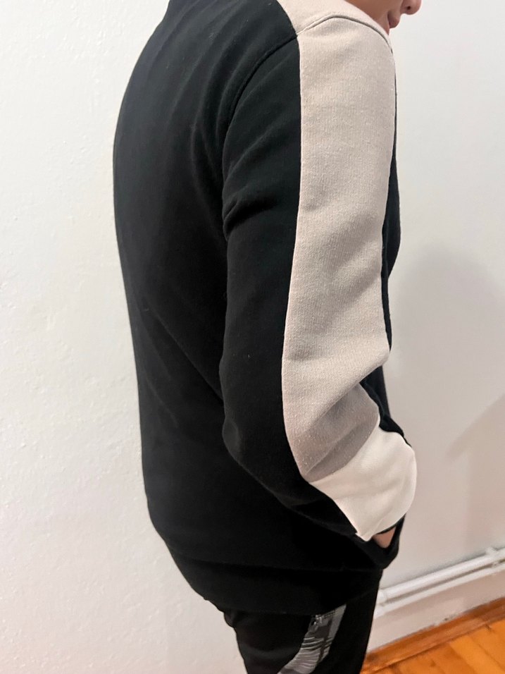 Champion Siyah Gri Fermuarlı Kadın Sweatshirt - Görsel 3