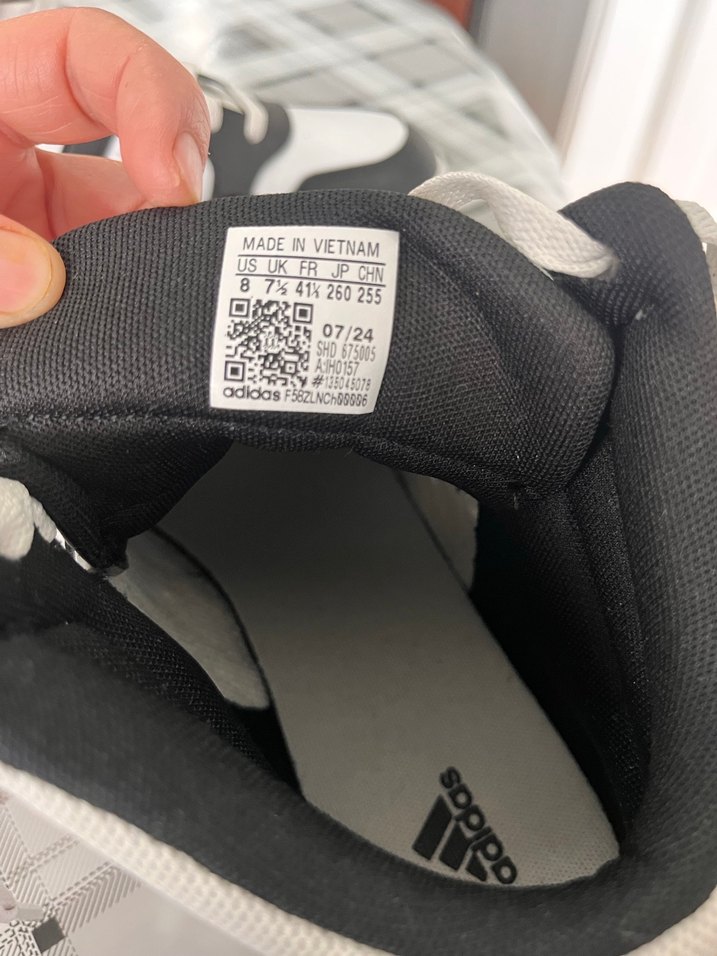 Beyaz Siyah Bağcıklı Kadın Spor Ayakkabı - Görsel 5