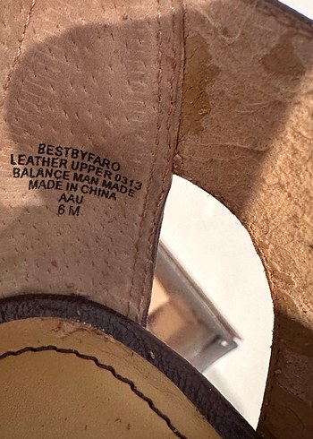 Nine West Kahverengi Deri Topuklu Kadın Ayakkabı sandalet - Görsel 4