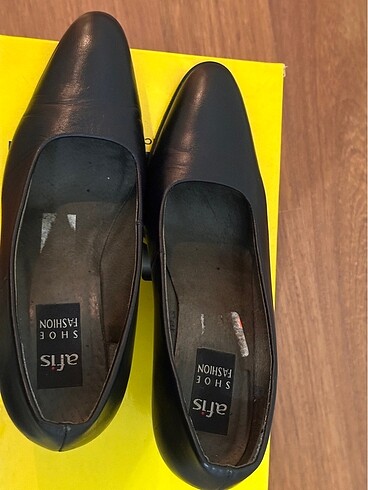 Kadın deri topuklu siyah ayakkabı - Görsel 6