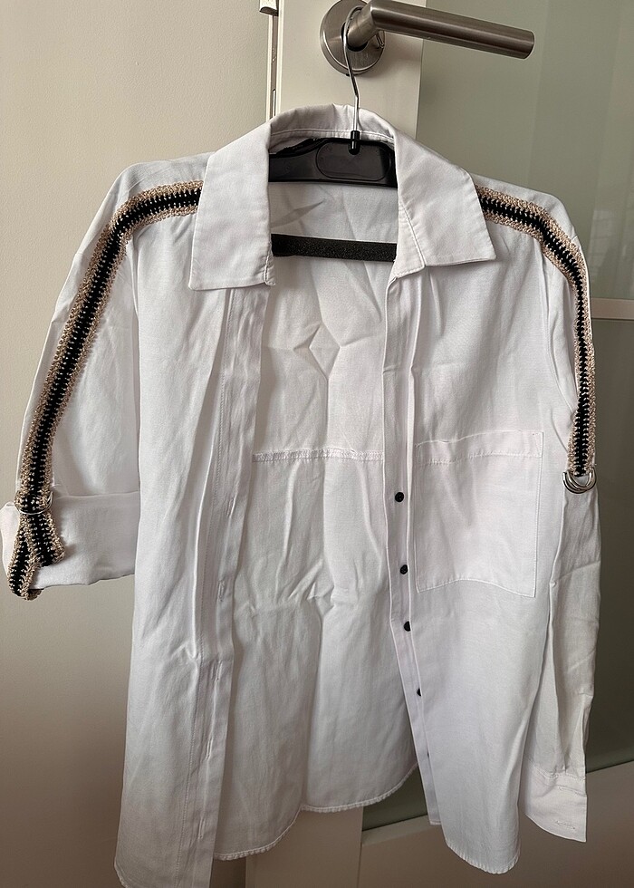 Zara kadın beyaz gömlek - Görsel 2