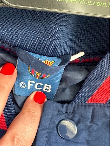xl Beden lacivert Renk FCBarcelona erkek mont