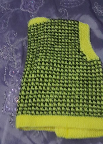 Sarı Çocuk Örgü yelegi - Görsel 2