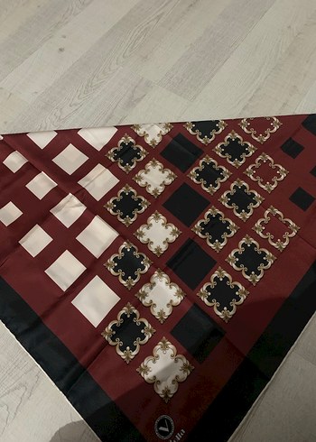 Bordo Desenli Bohem Kadın eşarp - Görsel 2