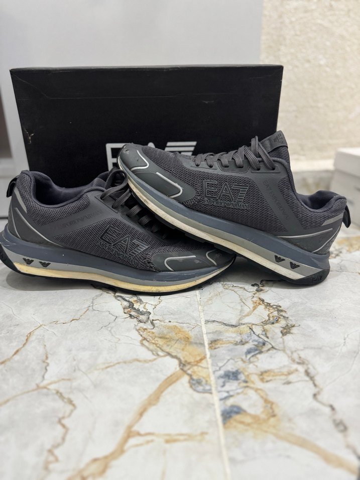EA7 Gri Erkek Spor Ayakkabı Orijinal Emporia - Görsel 3