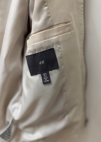 Bej Erkek Keten Ceket, Regular Fit, Midi Boy - Görsel 2