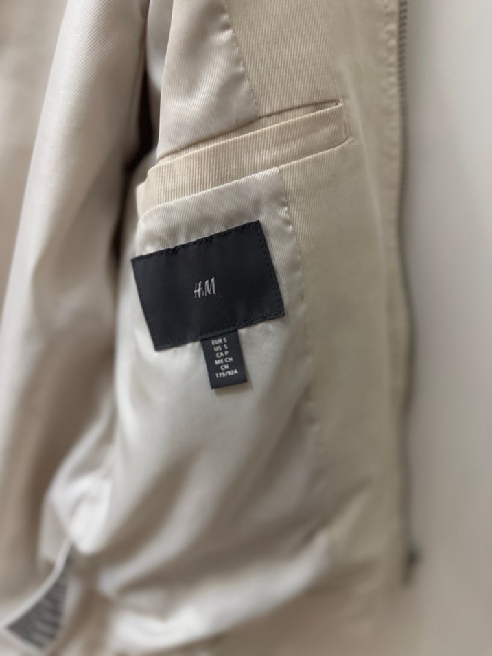 Bej Erkek Keten Ceket, Regular Fit, Midi Boy - Görsel 2