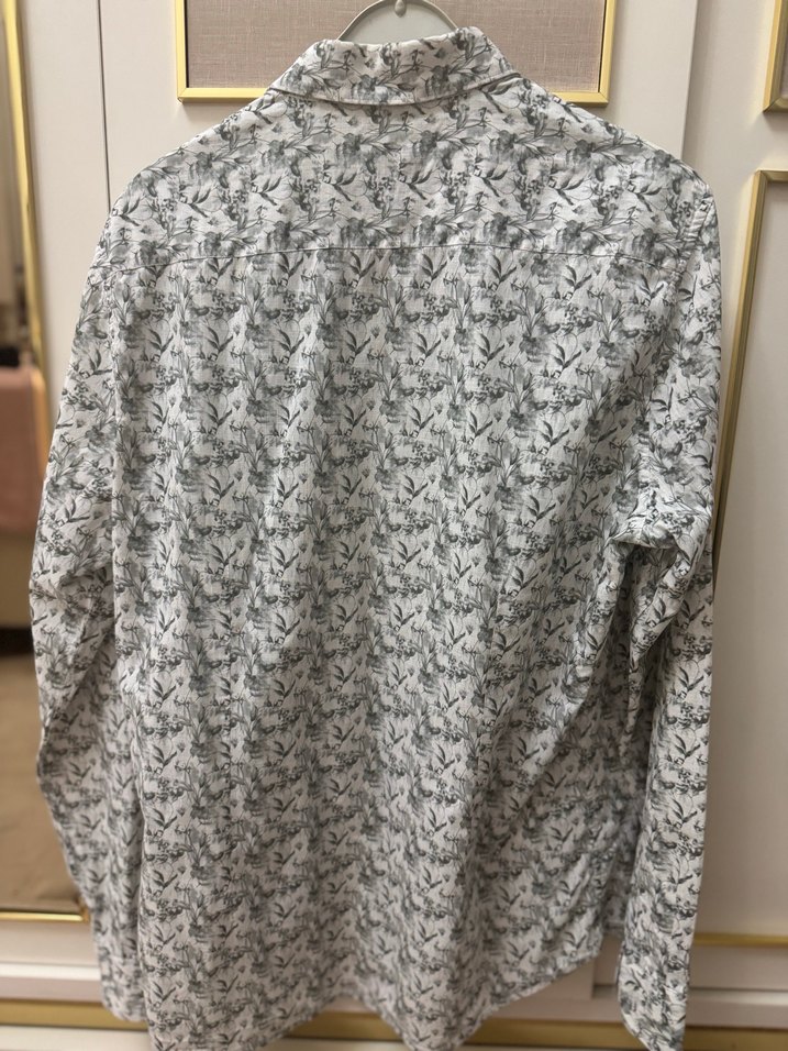 Lufian Gri Desenli Uzun Kollu Erkek Gömlek - Görsel 4