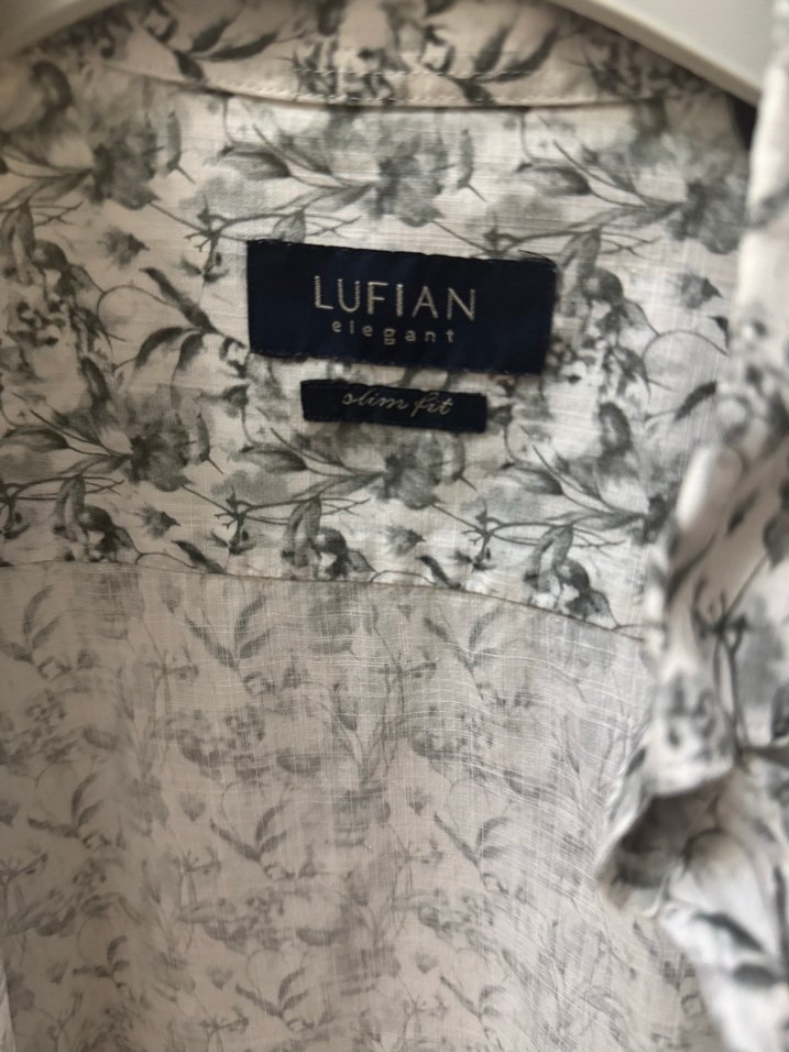 Lufian Gri Desenli Uzun Kollu Erkek Gömlek - Görsel 2