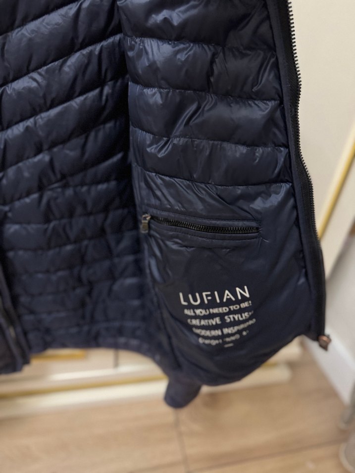 Lufian Erkek Lacivert Kapitone Ceket Fermuarlı - Görsel 2