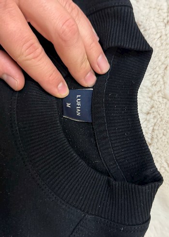 Siyah Oversize Lufian Erkek Sweatshirt - Görsel 2