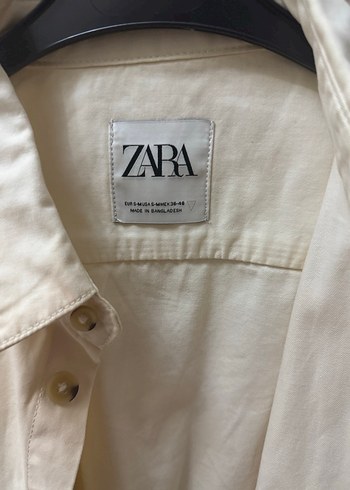 Zara Beyaz Keten Düğmeli Gömlek - Görsel 2