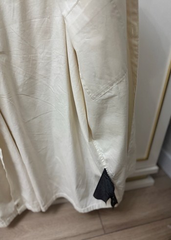 Zara Beyaz Keten Düğmeli Gömlek - Görsel 3