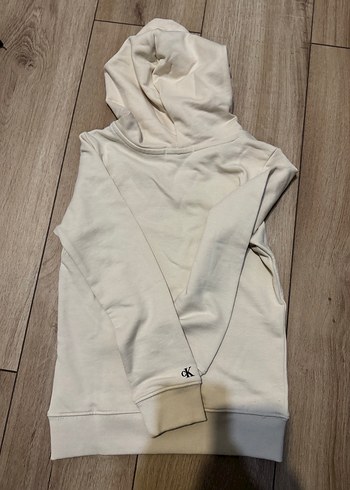 Bej Kapüşonlu Erkek Sweatshirt - Calvin Klein - Görsel 3