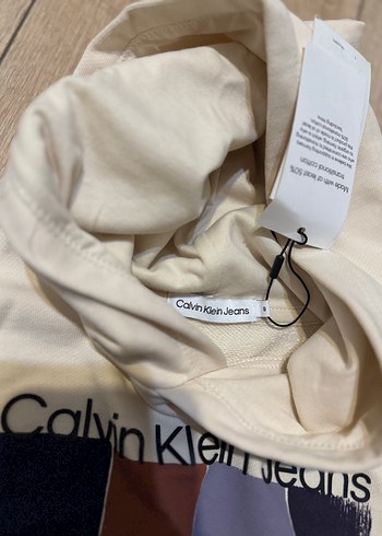 Bej Kapüşonlu Erkek Sweatshirt - Calvin Klein - Görsel 2