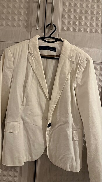Beyaz basic ceket
