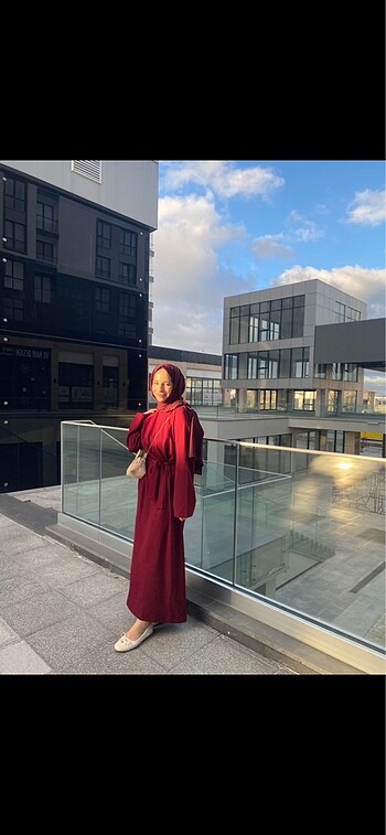 Bordo elbise