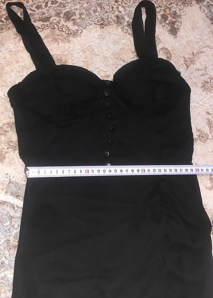 Drapeli yandan yırtmaçlı elbise - Görsel 5