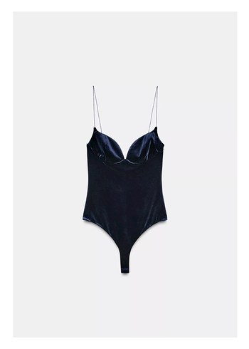 ZARA ASKILI KADİFE BODY - Görsel 5
