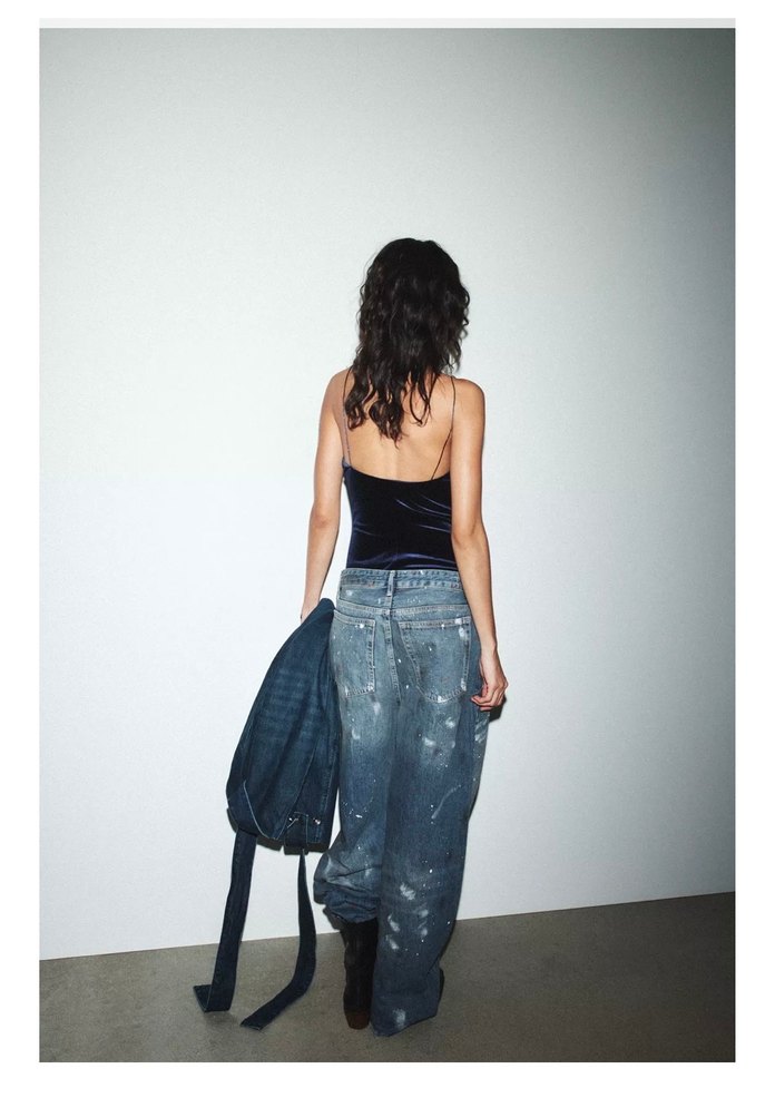 ZARA ASKILI KADİFE BODY - Görsel 4