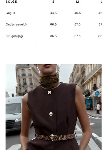 Kahverengi Deri Kemerli Midi Yelek - Görsel 9