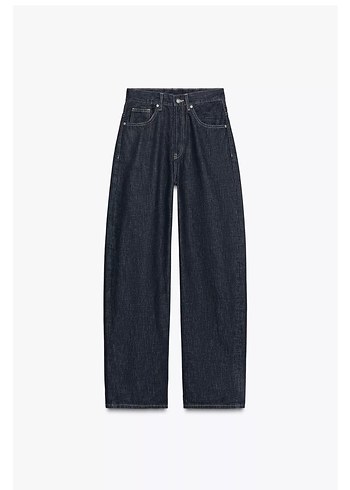 ZARA DÜZ KESİM YÜKSEK BEL KEMERLİ JEAN - Görsel 7