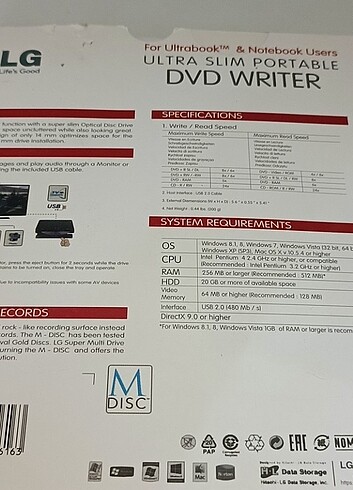 Lg Ultra Slim Lg DVD Writer