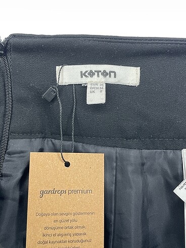 36 Beden siyah Renk Koton Midi Etek %70 İndirimli.