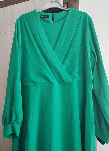 Diğer Sıfır Yeşil Kemerli Hadise Elbise 