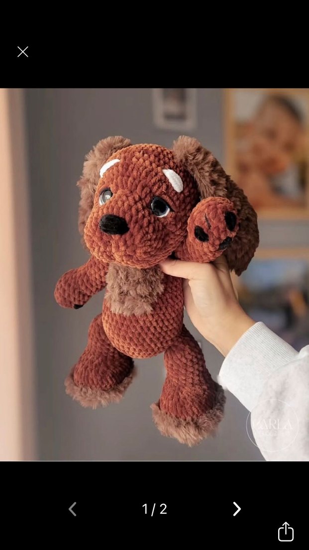 Kahverengi Peluş Oyuncak Köpek - Görsel 2