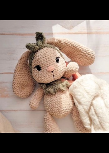 Bej Peluş Tavşan Oyuncak - Görsel 3