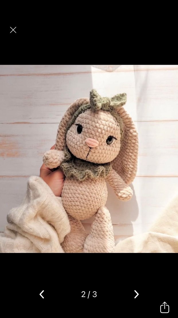 Bej Peluş Tavşan Oyuncak - Görsel 2